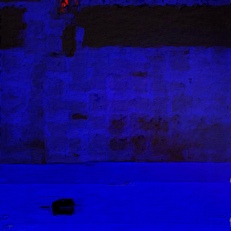 Blue wall / Bleed through